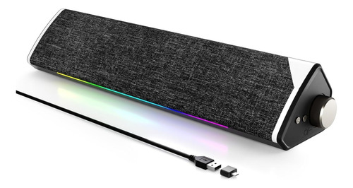 Soundbar Parlante Gamer Bluetooth Con Rgb Luces Portátil 5w