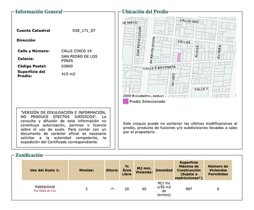 Terreno En Venta San Pedro De Los Pinos