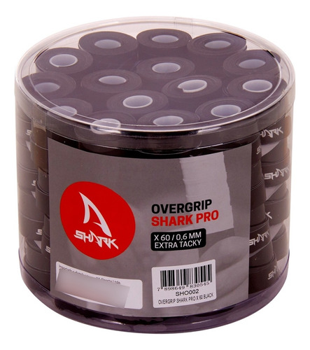 Overgrip Shark Pro Extra Tacky - Pote Com 60 Unidades