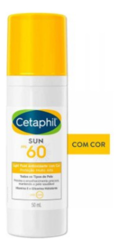 Protetor Solar Cetaphil Sun Light Fluid Com Cor Fps60 50ml
