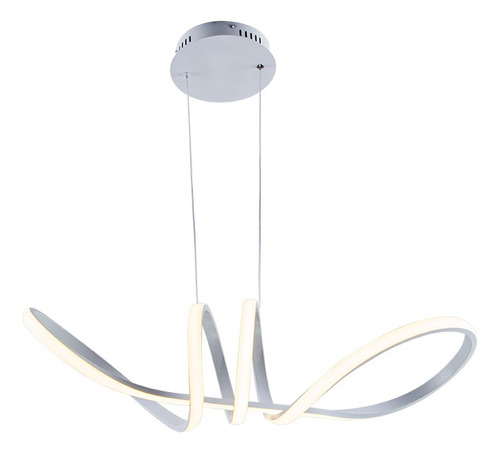 Luminária Pendente Led Moderno Curvas 42w M2 Sala Quarto