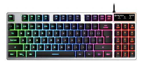 Teclado Gamer Tkl Fantech Fighter X K613x Compacto Rgb Color del teclado Gris