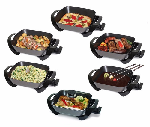 Cocina Electrica Grill Liliana Ak100 Kitchinet 1500w 7 En 1