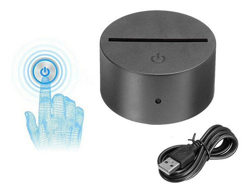 Lámpara Led 3d Rgb Con Control, 3aa O Usb En Caja