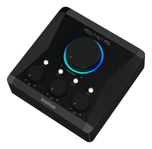Amw Midiplus Routist Rs Interface De Áudio Podcast Usb Otg Cor Preto