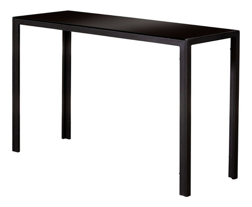 Imagen 1 de 3 de Mesa Arrimo Negro Vidrio Metal Universal Market