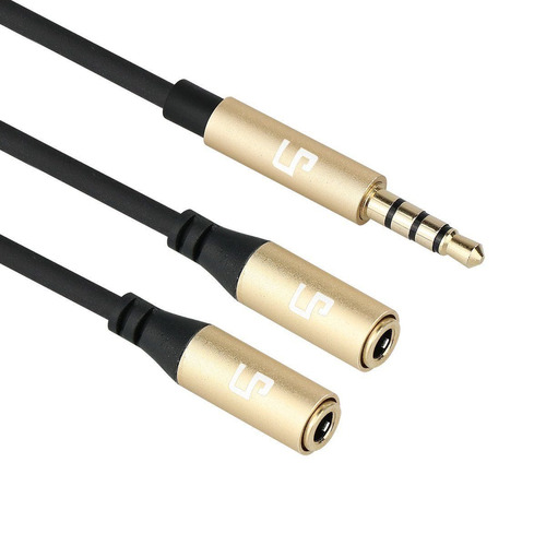 Conectores Y Splitter Cable Adaptador Tpe Auricular Estéreo 
