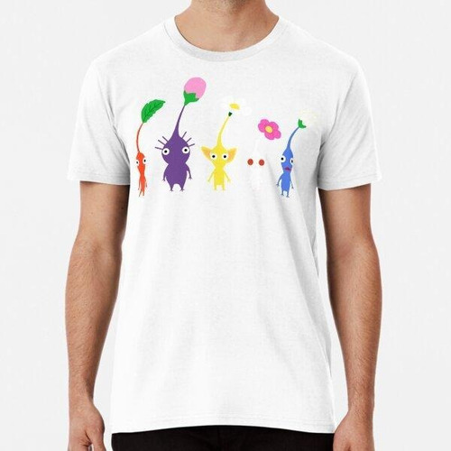 Remera Cute Pikmin Pattern Algodon Premium 