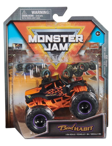 Monster Jam Vehiculo 1.64 Metal Bad Habit Int 6067654