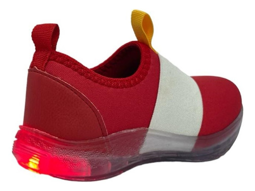 Tênis Jogging Infantil De Led Menino Calce Fácil Masculino