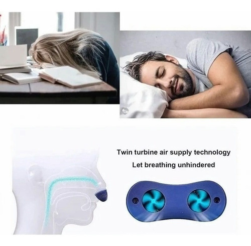 Máquina Anti Ronquidos Para La Apnea Del Sueño Sleep Aid Color Azul