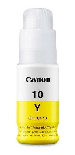 Botella De Tinta Para Impresora Canon Gi-10 Color Amarillo