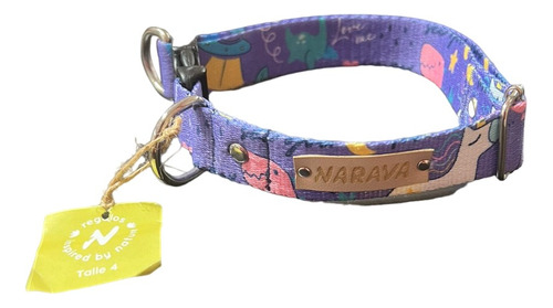 Collar Para Perro Narava Diseño Unicornios Talle 3 40cm-50cm