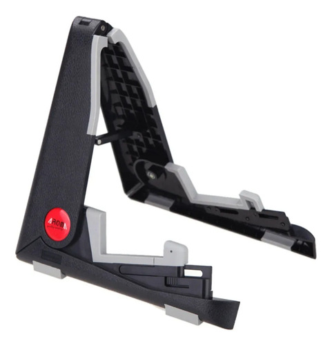 Soporte de suelo para bajo guitarra Aroma Ags 01, color negro