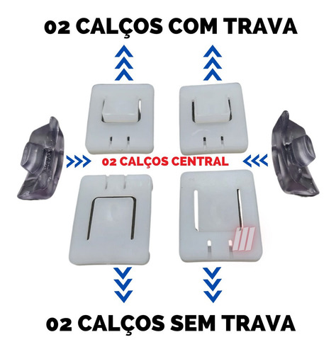 Par Reparo Trilho Banco Gol Saveiro G2 G3 G4 G5 Linha Vw