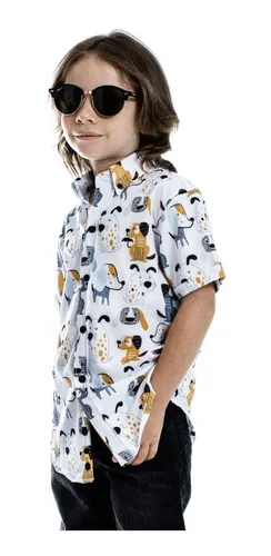 Camisa blanca niño manga corta sale