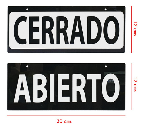 Cartel Letrero Abierto Cerrado Colgar Acrílico Personalizado