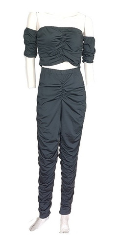 Calza/peto, Lycra, Negro, Diseño Fashion, Recogido, Talla L