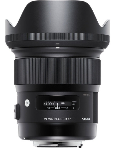 Lente artística Sigma 24mm F1.4 Dg Hsm para Nikon de 4 anos
