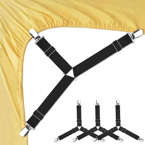 Sujetadores De Sabanas Ajustables, 4 Pcs - Correas, Fundas