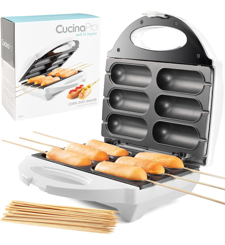 Hot Dog On Stick Maker - Perfect Corn Dogs, Cheese Stic...