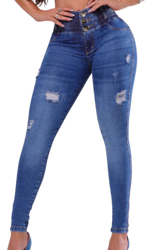 Calça Oxtreet Jeans Sem Bojo Cintura Alta Modela Bumbum
