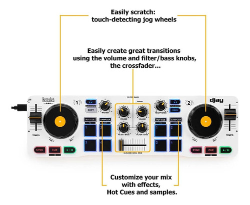Controlador De Software Hercules Djcontrol Mix Dj Con Algori