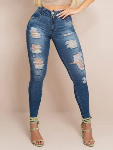 Cal a Pitbull Pit Bull Jeans Feminina C Bojo Modela Bumbum