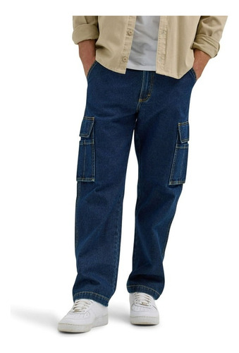 Pantalon Cargo Wrangler Hombre Denim