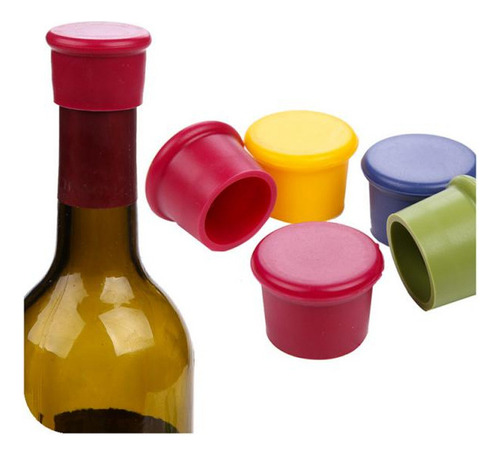 10 Unids Seguro De Silicona Vino Cerveza Botella Tapa