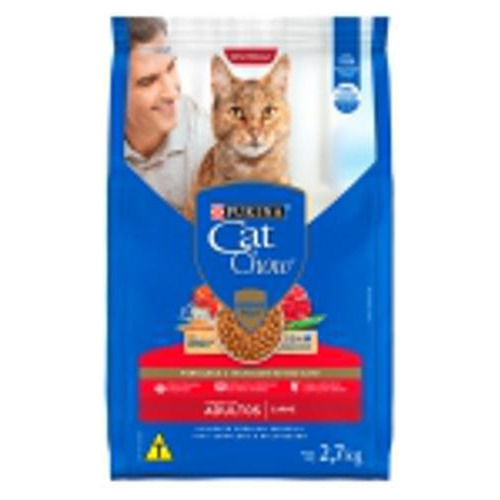 Ração Cat Chow Adultos Carne 2,7kg