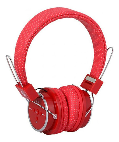 Fone Headphone Bluetooth Universal Fm Sd P2 Mp3 B05 Vermelho