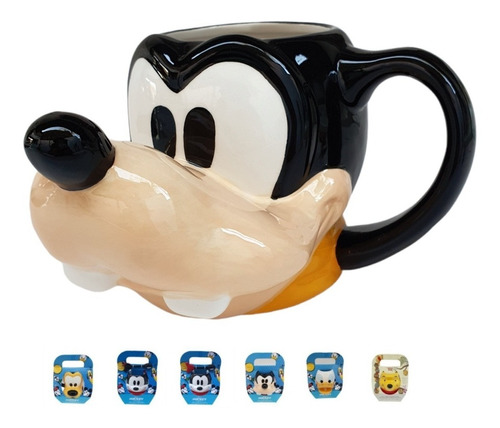 Taza Grande Personajes Disney 3d Chocolate Mickey Pooh Pluto