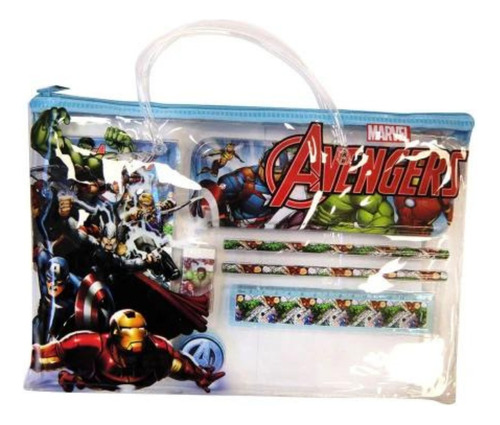 Set Escolar De Útiles De 9 Piezas - Avengers