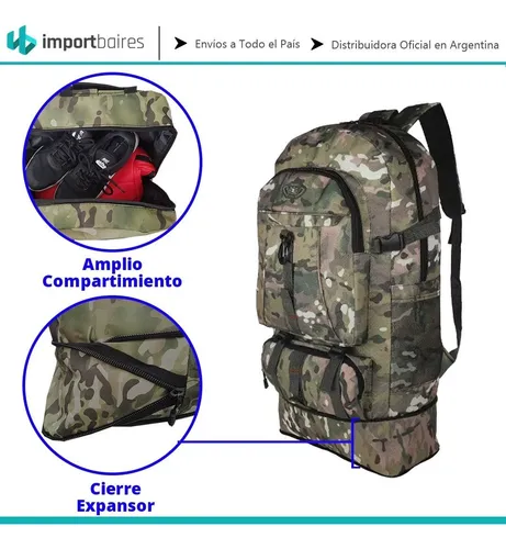 Mochila Camping Mochilero Urbana Peyton 55 5 Lts Viajes