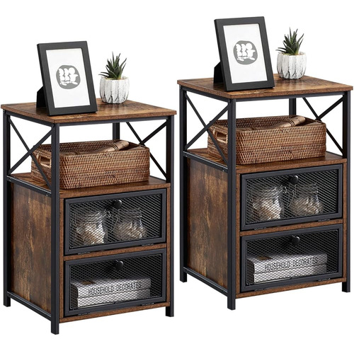 ~? Wtdianpu Nightstands Set De 2, Modernas Mesitas De Noche 