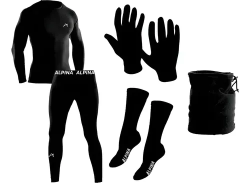 Kit Super Termico Frío Extremo + Guantes + Medias + Cuello