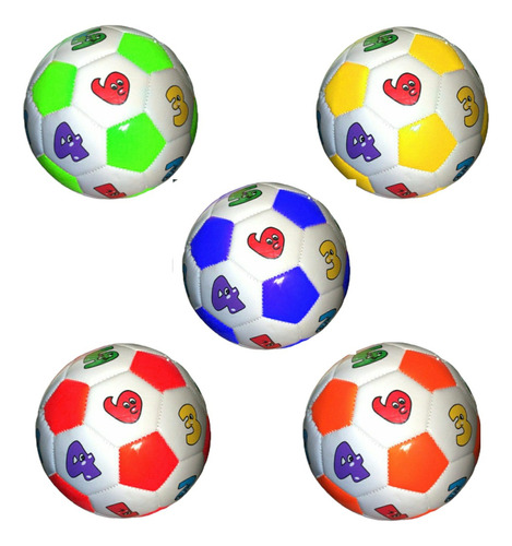 3 Mini Bolas Futebol Infantil Estampada Colorida 14 Cm N° 2
