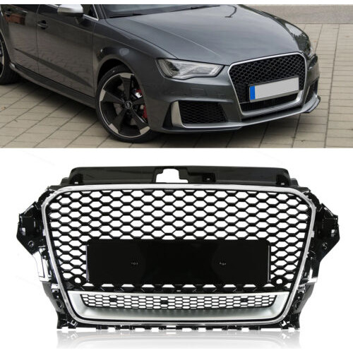 Fits Audi A3 S3 2014-2016 Rs3 Style Front Bumper Grill H Aad
