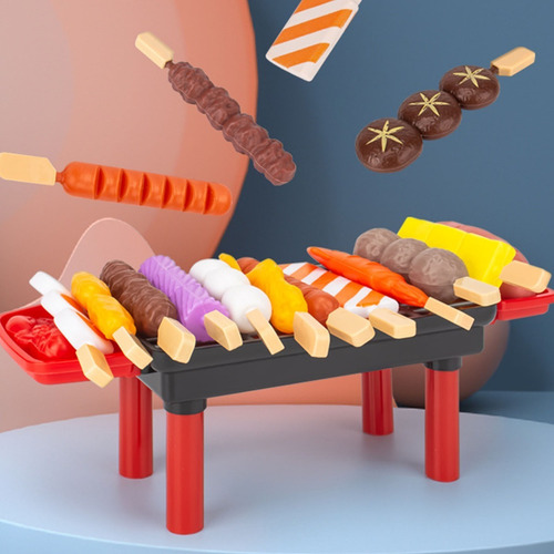 Juego De Cocina Simulación De Barbacoa Para Niños 28 Piezas
