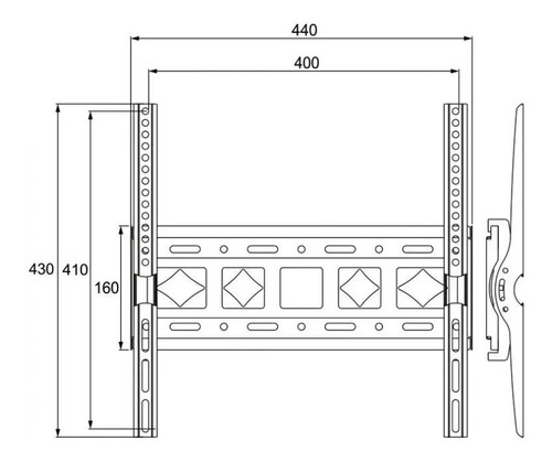 Imagen 3 de 10 de Soporte Tv Lcd Led Smart 65 60 55 50 49 43 42 32 Inclinacion