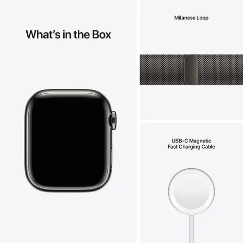 Apple Watch Series 7 45 Acero Graphite Milanese Loop 4g