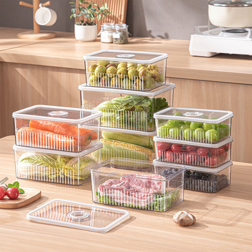 Organizador De Refrigeración O, Apilable, De Plástico Transp