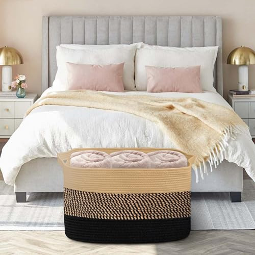 Cesta De Almacenamiento Rectangular De Mimbre Extra Grande