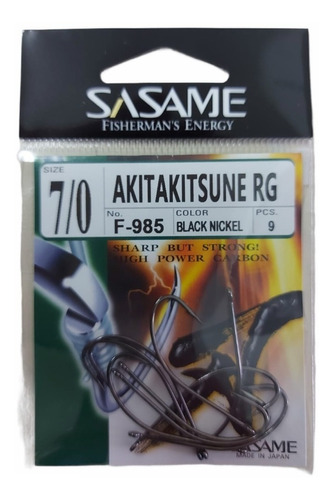 Anzuelos Sasame Akitakitsune Rg F-985 N° 7/0 Japones