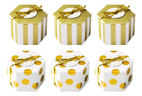 . 50 Cajas De Dulces Mini Cajas De Regalo Hexagonales