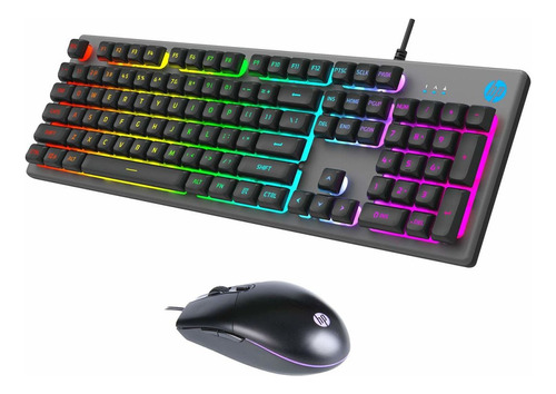Pack Teclado Y Mouse Hp Gamer Usb Con Luces Rgb