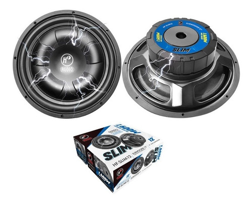 Hf Audio Woofer Slim 10 Doble Bobina 1600w Hf-slim12