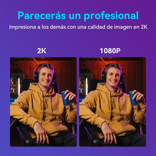 Cámara Web 2k Qhd 30fps Con Mic,autofoco,1080p@60fps C960 2k