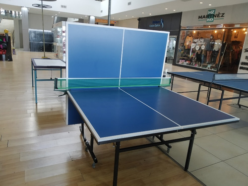 Imagen 4 de 6 de Mesa Ping Pong 15mm Profesional Fronton Plegable Ruedas Red